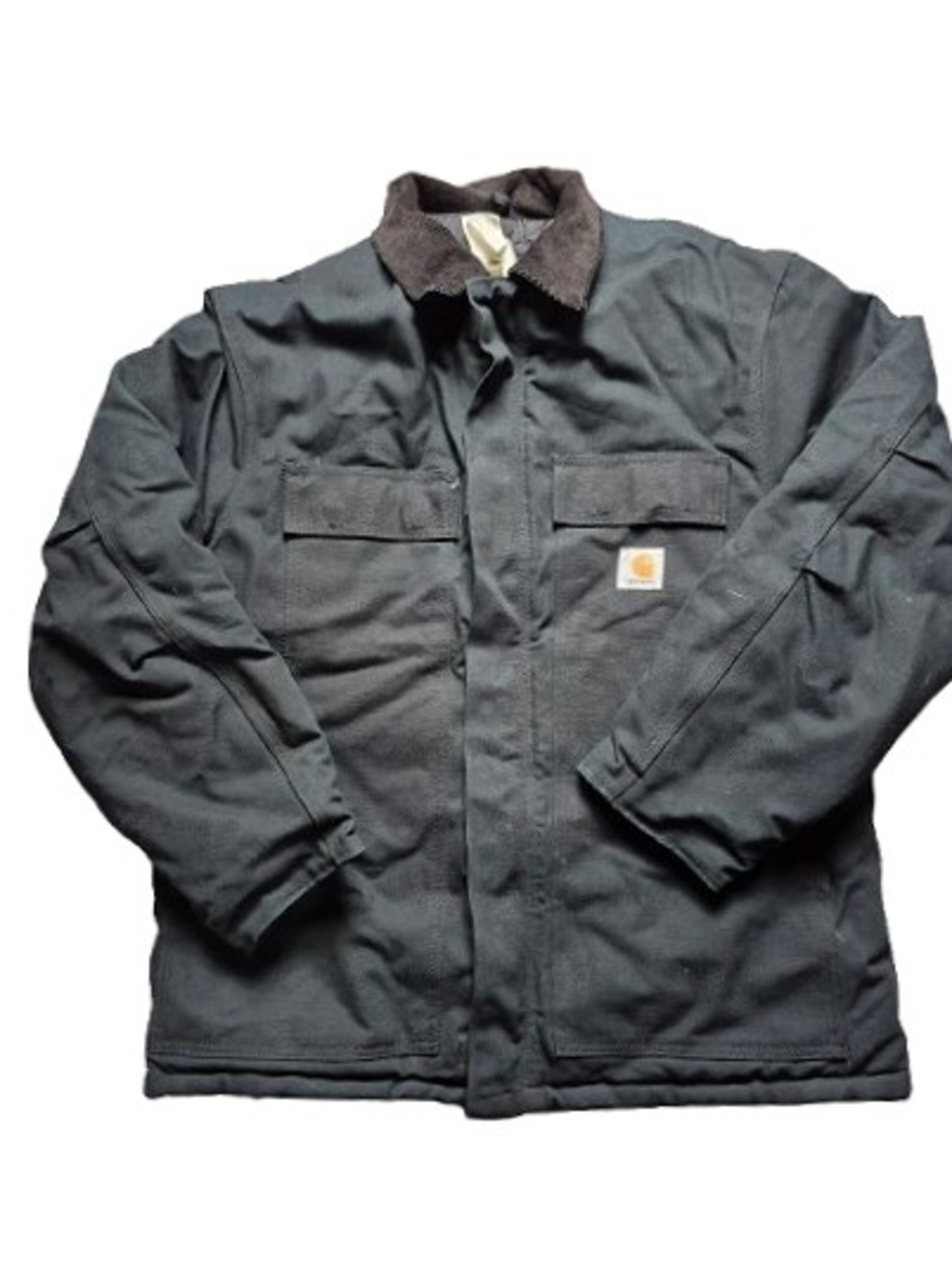 Vintage 2004 Carhartt C03 BLK Arctic Traditional Coat Jacket Black Canvas 44
